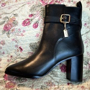 Coach Olivia Bootie - Black Leather - Size 7